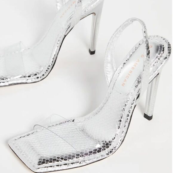 NWT Good American Lucite sandals size 14 - Picture 4 of 8